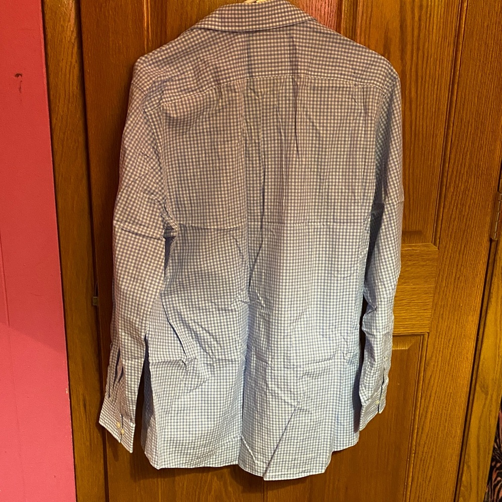 Michael Kors Light Blue Gingham Shirt - Picture 4 of 6